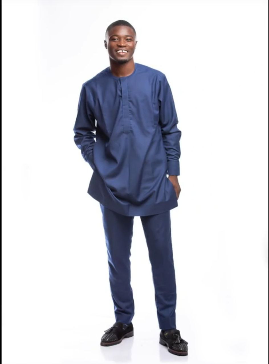 Navy Kaftan Set